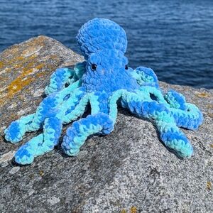 Plush Octopus Home Accent - Blue & Aqua